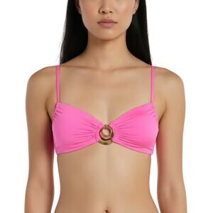 Sunshine 79 Women’s Gypset Bralette Bikini Top Pink Lace Up NWT Size 4